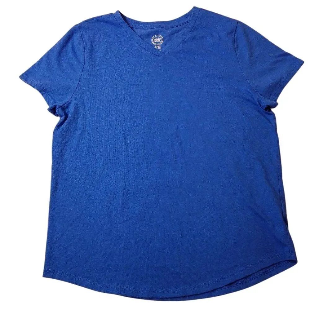 Wonder Nation Royal blue vneck tee S